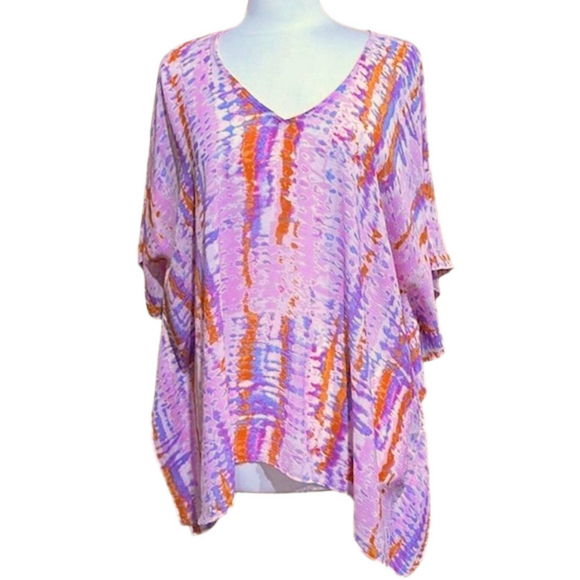 Buddy Love Tops - BuddyLove North Tunic Pushpop Tie-Dye Flowy Casual Top Size S - NWT